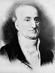 Black and white photograph of a painted portrait of Benjamin Dulany.