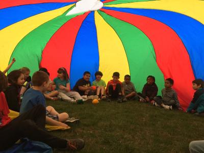 Circus Tent with the parachute