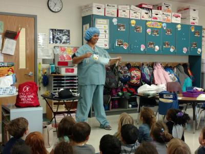 Dr. Taneja, an anesthesiologist, visited us to talk about being a doctor.